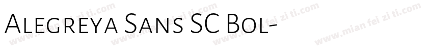 Alegreya Sans SC Bol字体转换
